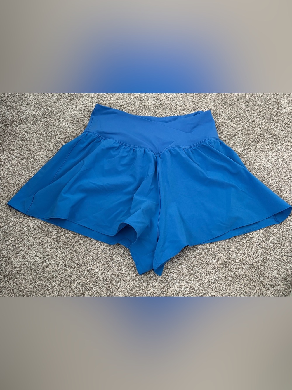 aerie by offline V-Waist Athletic Skort Shorts in Bright Blue